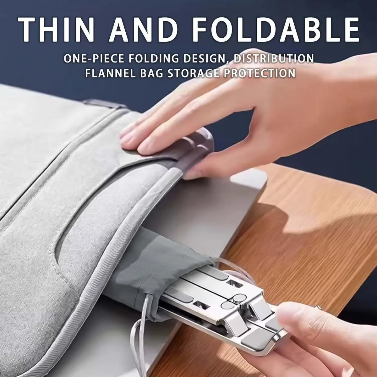 Foldable Aluminum Laptop Stand – 6 Height Levels