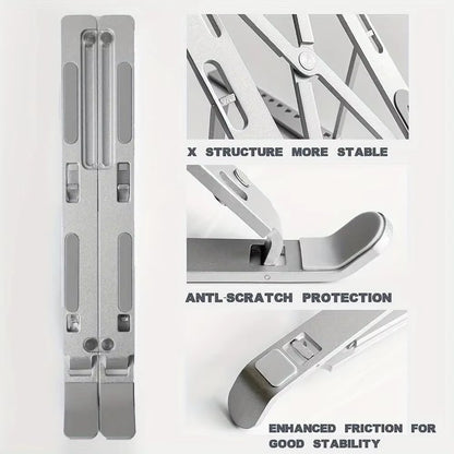 Foldable Aluminum Laptop Stand – 6 Height Levels